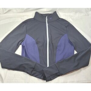 Under Armour Women's Project Rock Lets Go Longhorn Logo Full Zip Crop Jacket - M